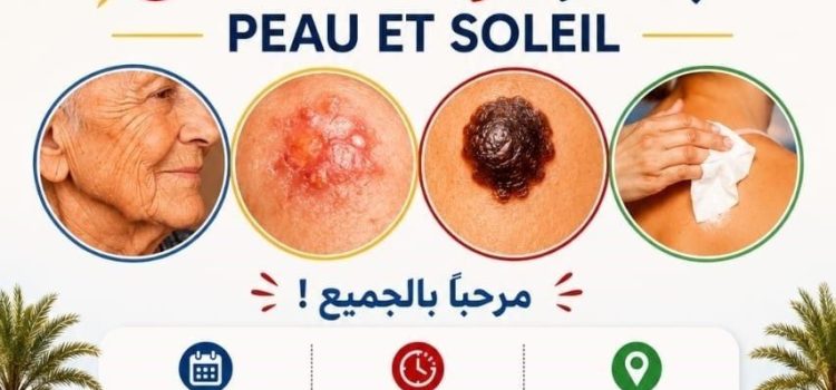 Journée de sensibilisation peau et soleil le 09 juin 2026 -Espace Sablettes -Alger